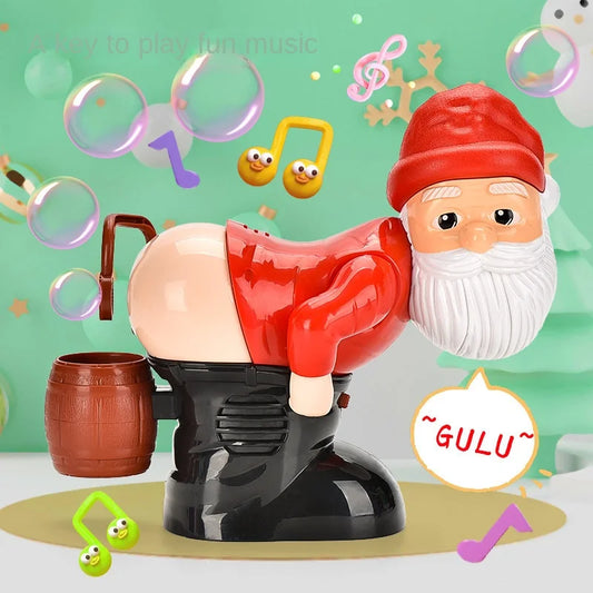 Funny Christmas Santa Claus Bubble Blower Creative Machine