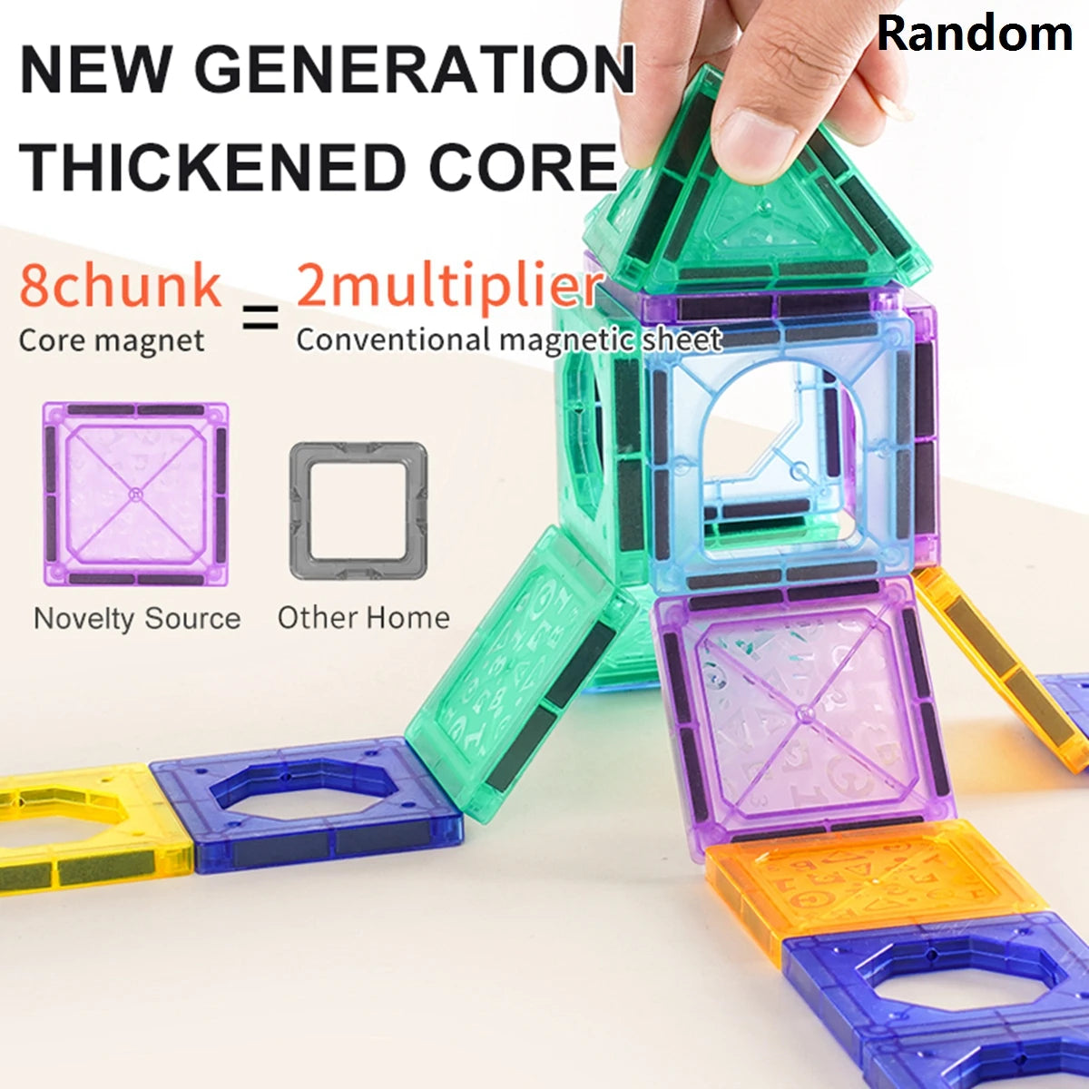 Colorful creative educational magnetic brick building block
