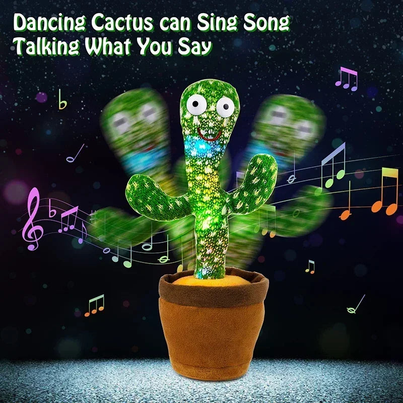 Dancing Cactus Song Speaker Talking Usb Battery Voice Repeat