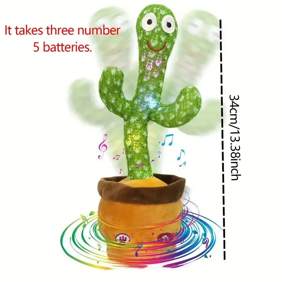 Dancing Cactus Song Speaker Talking Usb Battery Voice Repeat